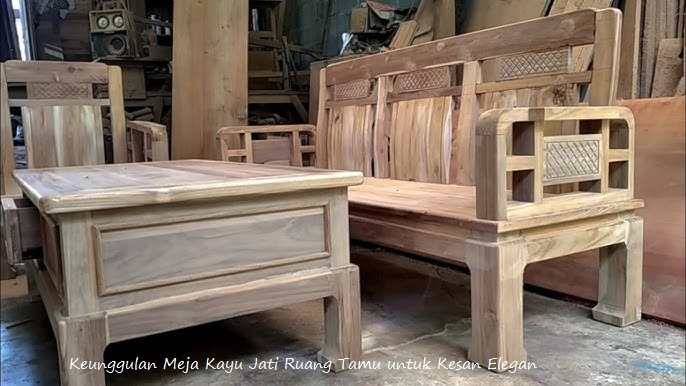 Meja Kayu Jati Ruang Tamu