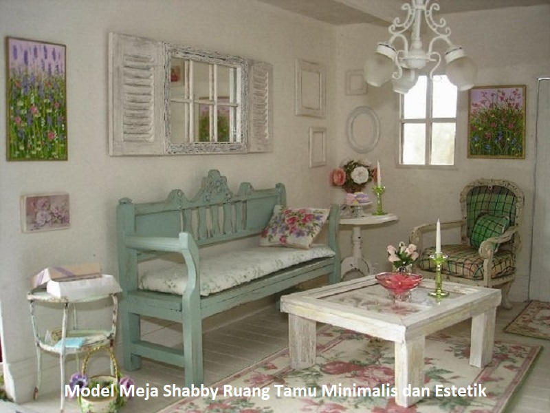 Meja Shabby Ruang Tamu
