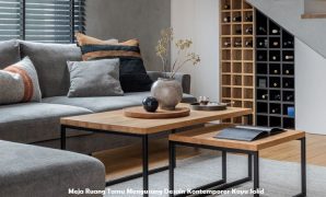 Meja Ruang Tamu Mengusung Desain Kontemporer Kayu Solid